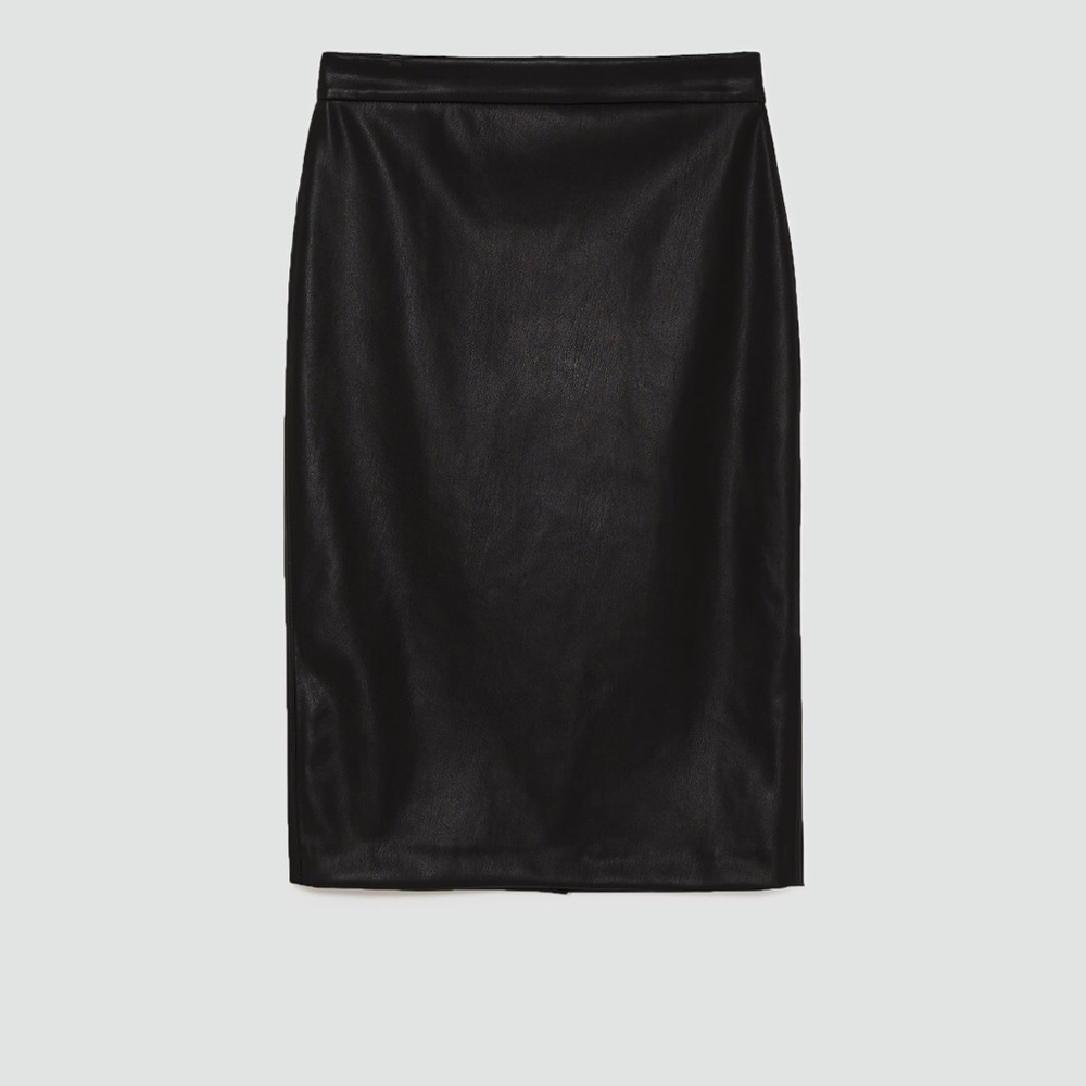 Zara faux leather pencil skirt